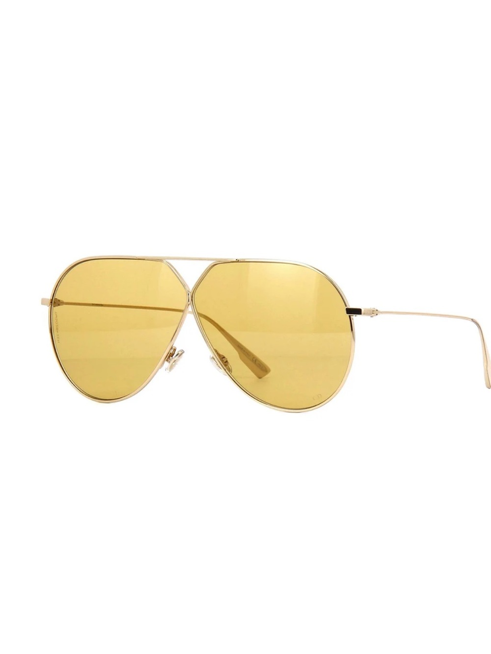 Dior Stellaire 3 Women's Aviator Sunglasses — Gold Frame, Yellow Lenses